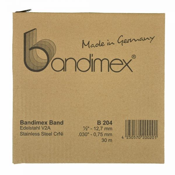 Bandimex Bandrolle B204, Breite: 12,7 mm (1/2"), V2A Edelstahl
