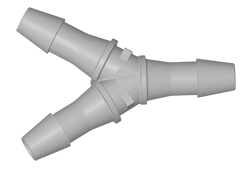 Y-Stück Schlauchverbinder in 6,4 mm Durchmesser