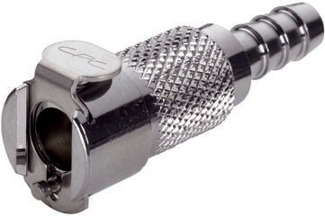MCD1704 - Metall CPC Kupplung 6,4 mm Schlauchanschluss, mit Absperrventil, Buna-N Dichtung