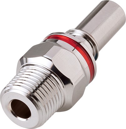 LQ4D24006RED - Schlauchtülle mit 3/8" NPT Außengewinde und Absperrventil, mit Absperrventil, EPDM-Dichtung, Rot