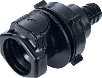 HFCD16857 - UV-beständige CPC-Kupplung mit einem 12,7 mm Schlauchanschluss zur Plattenmontage