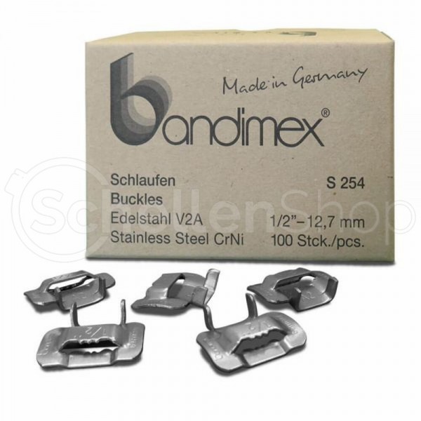 Bandimex Schlaufe S254 für Bandbreite 13 mm (1⁄2″), V2A Edelstahl