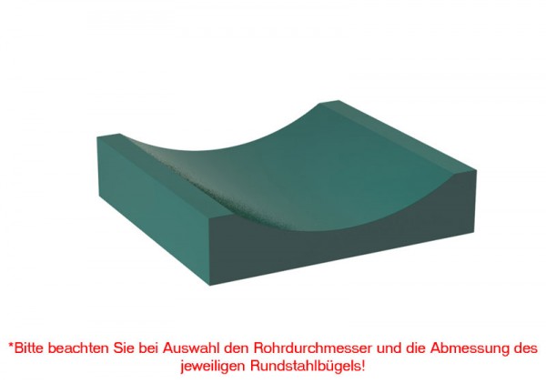 Kunststoff-Rohrunterlage RUK, lang, PP, grün
