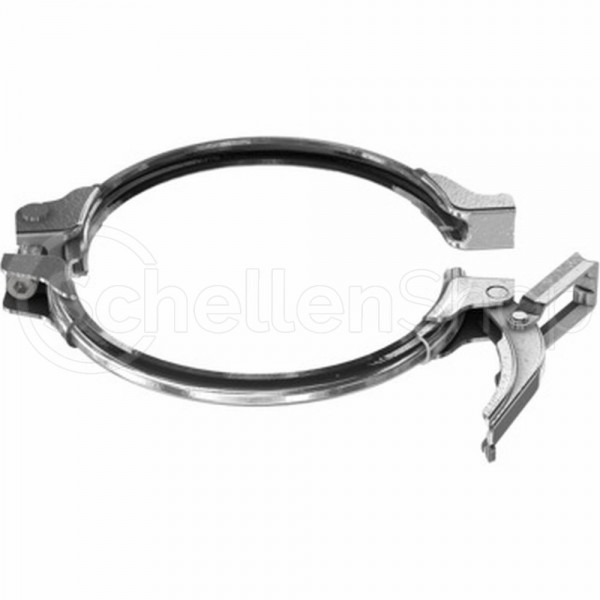 QUICK CONNECT Spannring verzinkt ohne Dichtmasse für Bördeldichtringe bei 1 mm, 1,5 mm und 2 mm Rohrteilen