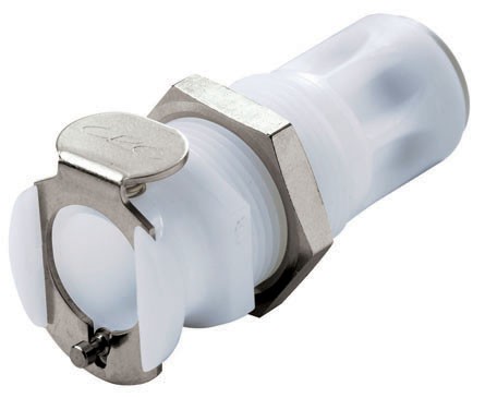 PLCD11004 - CPC Kupplung 6,4 mm AD JG®, mit Absperrventil, Buna-N Dichtung
