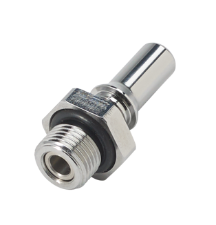 LQ2D4702RED -CPC Stecker für Kühlsystem mit 1/8" G Außengewinde, mit Absperrventil, EPDM-Dichtung, Rot