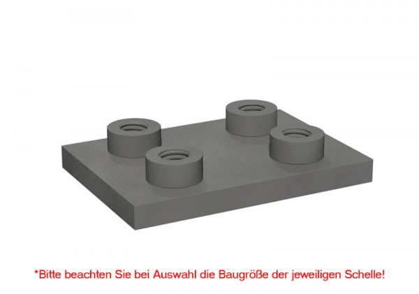 STAUFF Schweißplatte doppelt SPAS für Schwere-Baureihe, Stahl phosphatiert