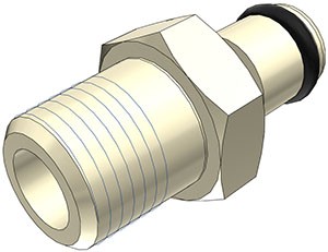 PMC240212 - CPC Kupplung Stecker 1/8" NPT Außengewinde, ohne Absperrventil, EPDM-Dichtung
