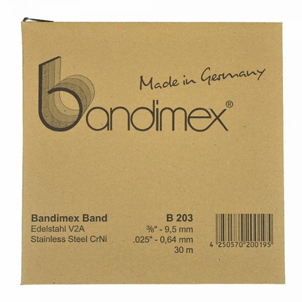 Bandimex Bandrolle B203, Breite: 9,5 mm (3/8"), V2A Edelstahl