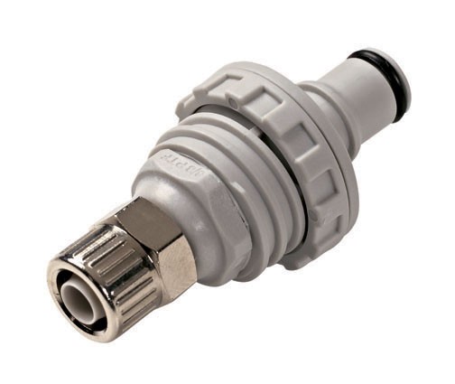 NS4 Stecker mit 3/8" PTF Klemmringverschraubung und Absperrventil | NS4D40006